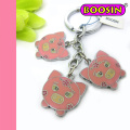 Cartoon Pink Pigs Chain Keychain / Porte-clés en métal pour cadeau promotionnel